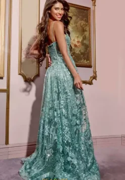 A Line Beaded Long Dress 42199^Jovani Outlet