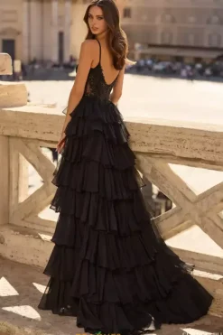 A Line Sequins Open Back Dress 57417^Sherri Hill Sale