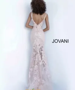 Applique Long Fitted Dress 60283^Jovani