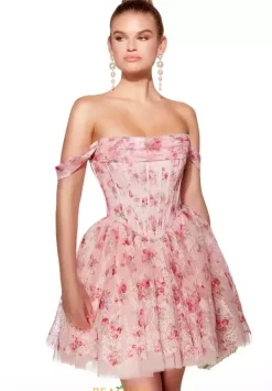 Corset Lace Short Dress 30021^Alyce Outlet