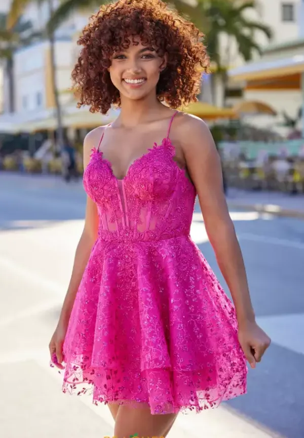 Corset Short Tulle Dress EW34616^Ellie Wilde