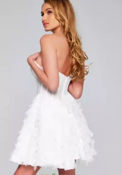 Corset Strapless Short Dress 38248^Jovani Outlet