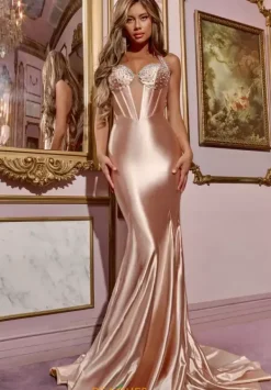 Fitted Jersey Corset Dress D5018^Jovani Hot