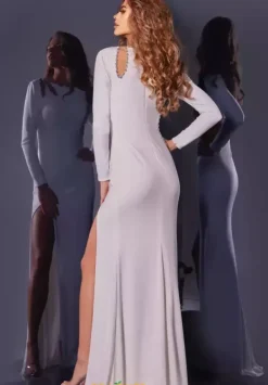 Fitted Long Sleeve Jersey Dress 36722^Jovani Hot