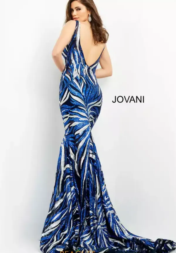 Fitted Sequins Long Dress 06153^Jovani Online