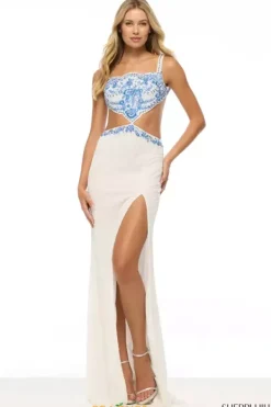 Fitted Sexy Back Long Dress 57252^Sherri Hill New