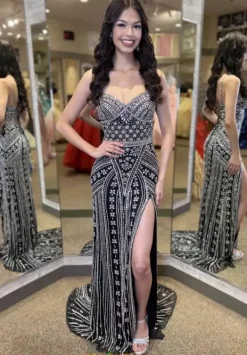 Fully Beaded Long Dress 43932^Jovani Best