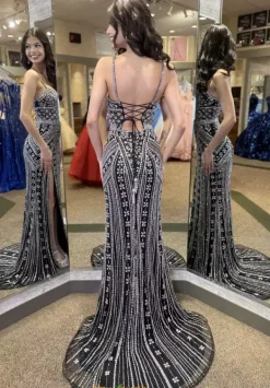 Fully Beaded Long Dress 43932^Jovani Best