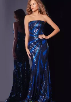 Fully Beaded Strapless Dress 40765^Jovani Online