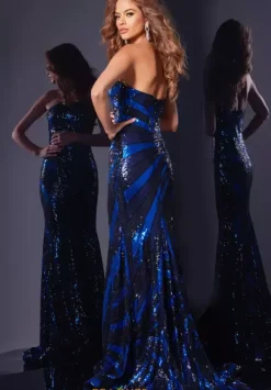 Fully Beaded Strapless Dress 40765^Jovani Online