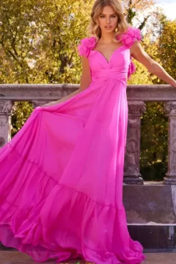 Lace Up Back A Line Dress 23322^Jovani Hot