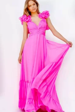 Lace Up Back A Line Dress 23322^Jovani Hot