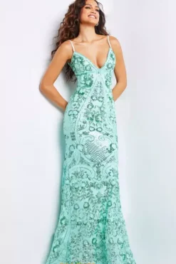 Long Fitted Sequins Dress 23839^Jovani Clearance