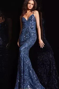 Long Fitted Sequins Dress 23839^Jovani Clearance