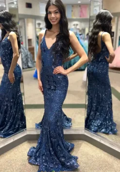 Long Fitted Sequins Dress 23839^Jovani Clearance