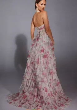 Long Halter Neckline Corset Dress 61730^Alyce Sale