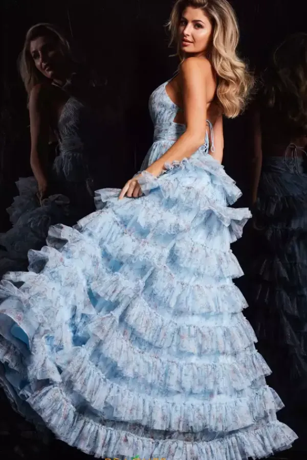 Long Tulle A Line Dress 36571^Jovani New