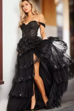 Off The Shoulder A Line Dress 36687^Jovani Online