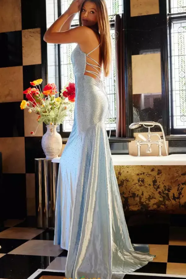 Open Back Fitted Dress 23010^Jovani