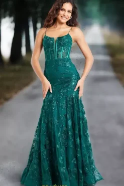 Scoop Neckline Long Dress 38004^Jovani