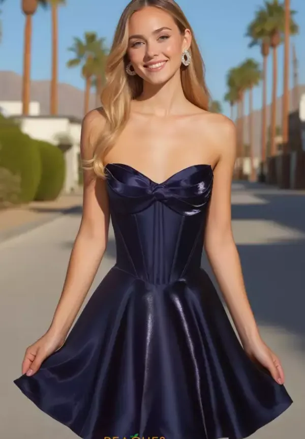 Short A Line Strapless Dress 30058^Alyce Clearance