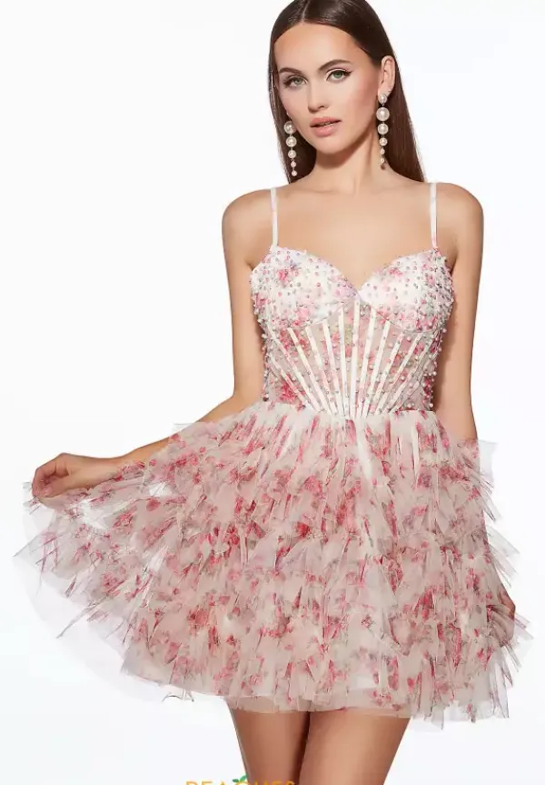Short Beaded Tulle Dress 30013^Alyce Best