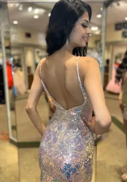 Short Fitted Sequins Dress 1159^Jasz Couture