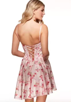 Short Satin A Line Dress 30059^Alyce Outlet