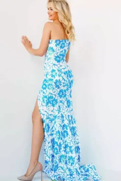 Single Shoulder Long Dress 08256^Jovani Sale