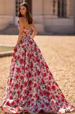 Strapless A Line Long Dress 57723^Sherri Hill Sale