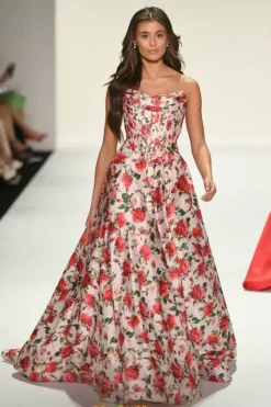 Strapless A Line Long Dress 57723^Sherri Hill Sale