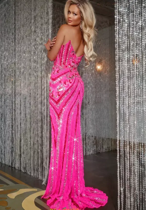 Strapless Beaded Long Dress 38707^Jovani Outlet