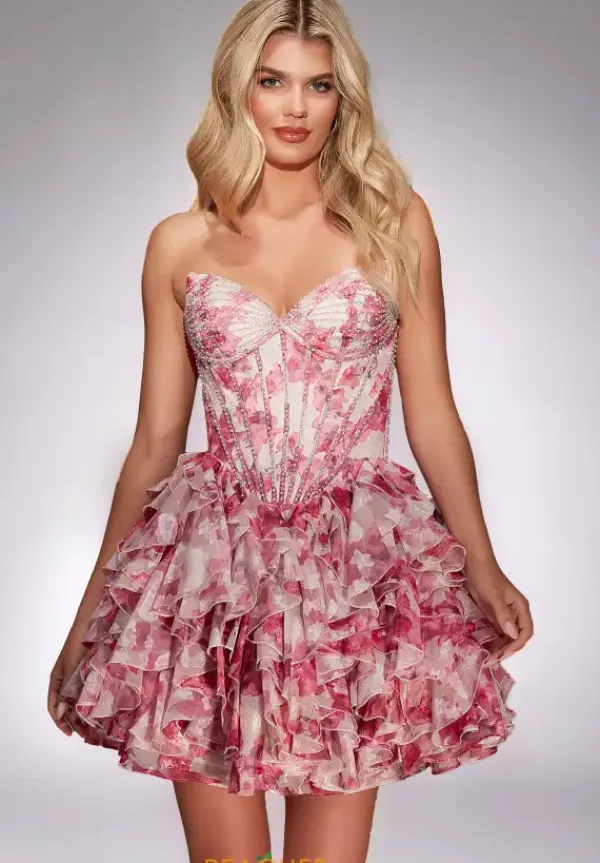 Strapless Corset Short Dress 30034^Alyce Outlet