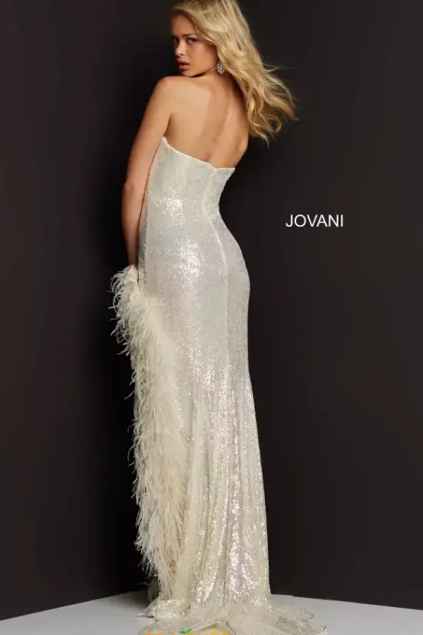 Strapless Fully Beaded Dress 07068^Jovani
