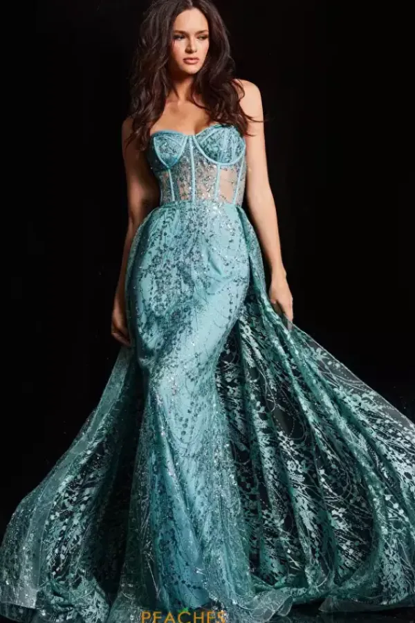 Strapless Glitter Long Dress 36736^Jovani Sale