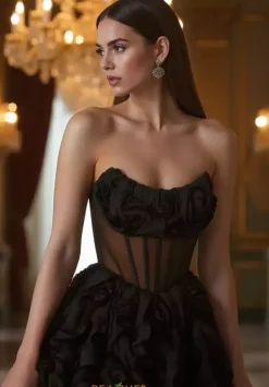 Strapless Scoop Neckline Short Dress 30077^Alyce Online