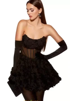 Strapless Scoop Neckline Short Dress 30077^Alyce Online