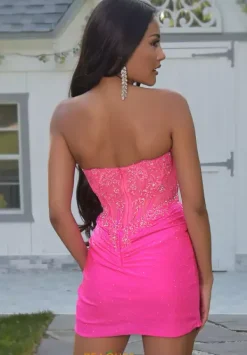 Strapless Sweetheart Neck Dress 1739^Jasz Couture New