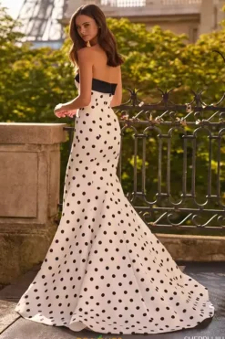 Strapless Taffeta Fitted Dress 57665^Sherri Hill Clearance