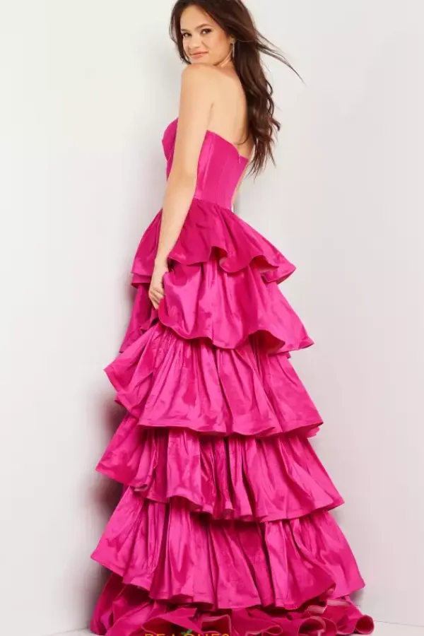 Strapless Taffeta Long Dress 36619^Jovani