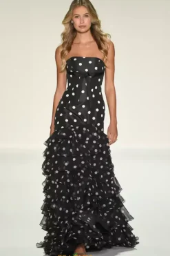 Strapless Taffeta Long Dress 57826^Sherri Hill Clearance