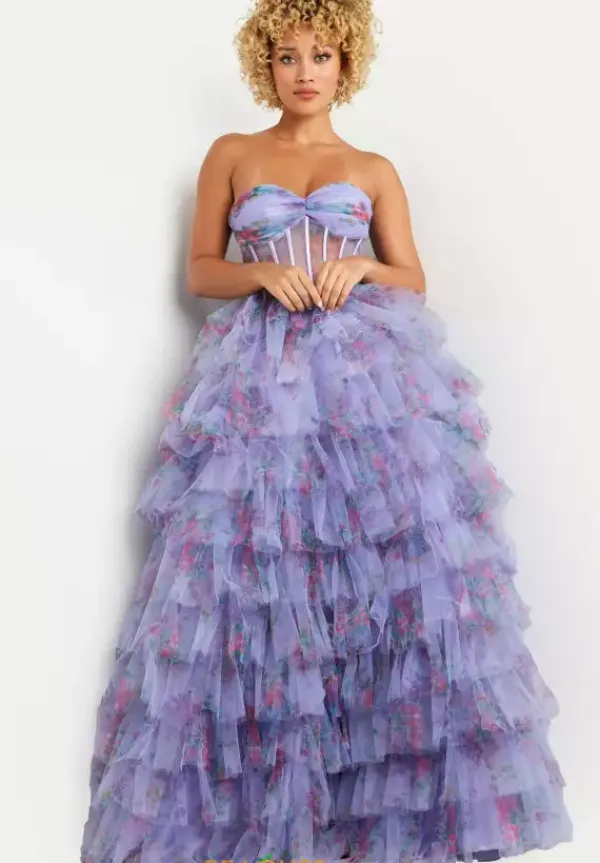 Strapless Tulle A Line Dress 39149^Jovani Online