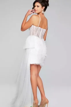 Sweetheart Fitted Overskirt Dress 42368^Jovani