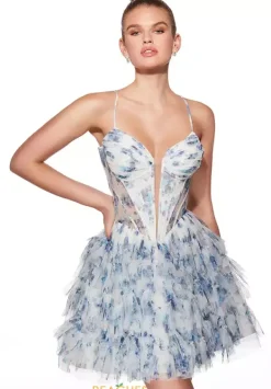 V Neckline A Line Dress 30078^Alyce New