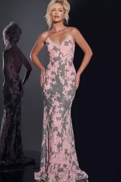 V Neckline Beaded Dress 44033^Jovani Outlet