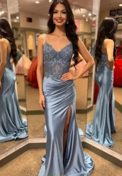 V Neckline Long Fitted Dress 42259^Jovani Discount