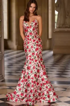 V Neckline Mermaid Dress 57720^Sherri Hill Online