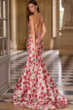 V Neckline Mermaid Dress 57720^Sherri Hill Online