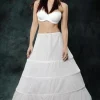 White Ball Gown Hoop Slip with 4-bones^